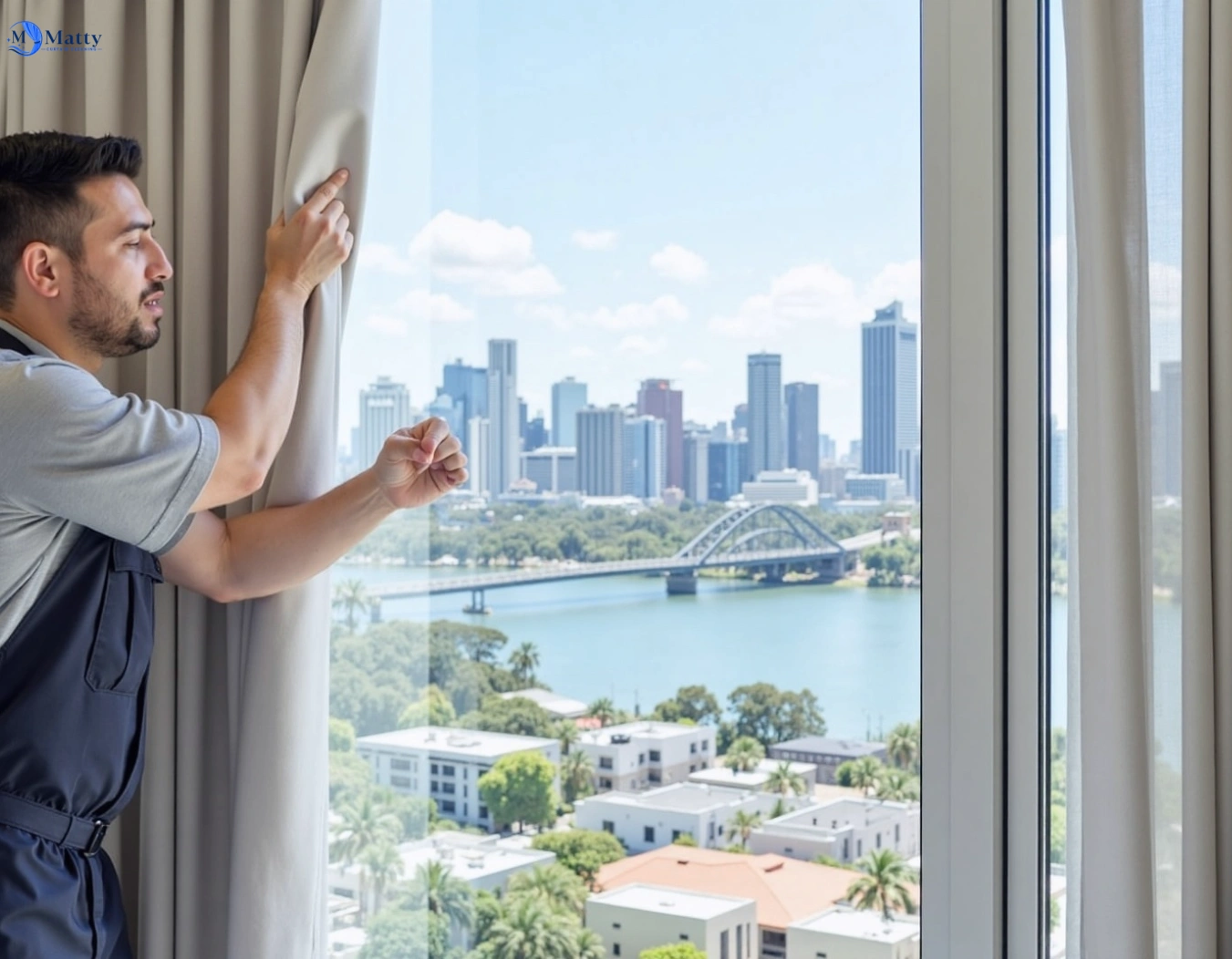 Professional curtain steam cleaning service belfield-nsw QLD by Matty Curtain Cleaning