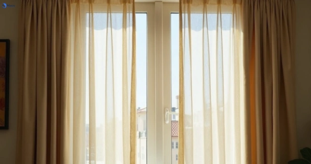 Dull dusty drapes in belfield-nsw before professional cleaning